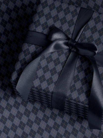 Blue Argyle Gift Wrap Paper Blue Plaid Wrapping Paper Pattern Father Day Gift Wrap for Boy Birthday Gift Wrap Traditional Gift Wrap Blue