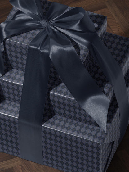 Blue Argyle Gift Wrap Paper Blue Plaid Wrapping Paper Pattern Father Day Gift Wrap for Boy Birthday Gift Wrap Traditional Gift Wrap Blue