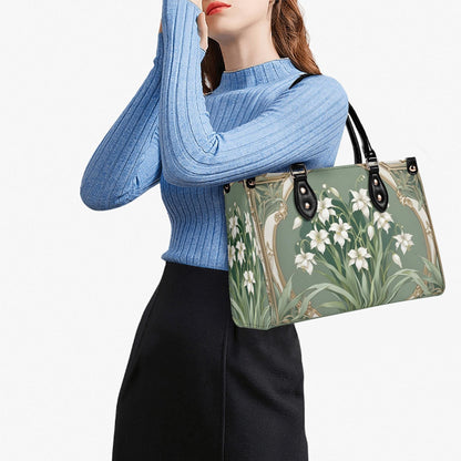 Lily of the Valley Crossbody Bag - Floral Vegan Leather Designer Purse, Unique Gift for Women