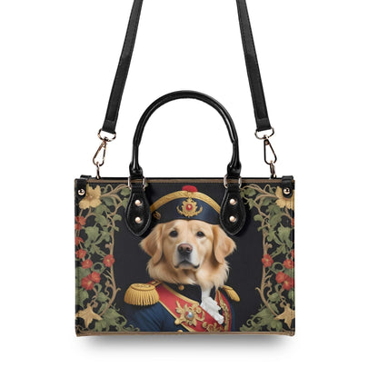 Golden Retriever Napoleon Crossbody Bag - Royal Vegan Leather Purse, Unique Gift for Dog Lovers