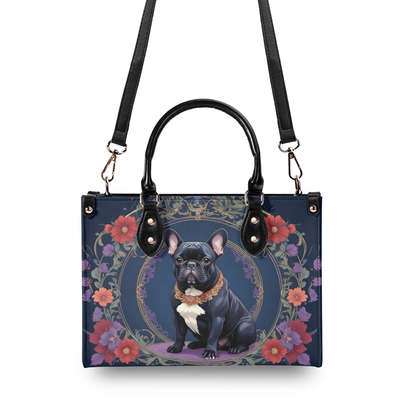Regal French Bulldog Bag Cute Crossbody Bag Unique Purse Cute Purse, Luxury Bag Vegan Leather Bags Printed Designer Bag