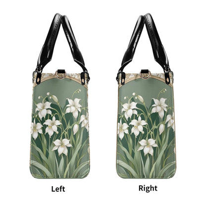 Lily of the Valley Crossbody Bag - Floral Vegan Leather Designer Purse, Unique Gift for Women