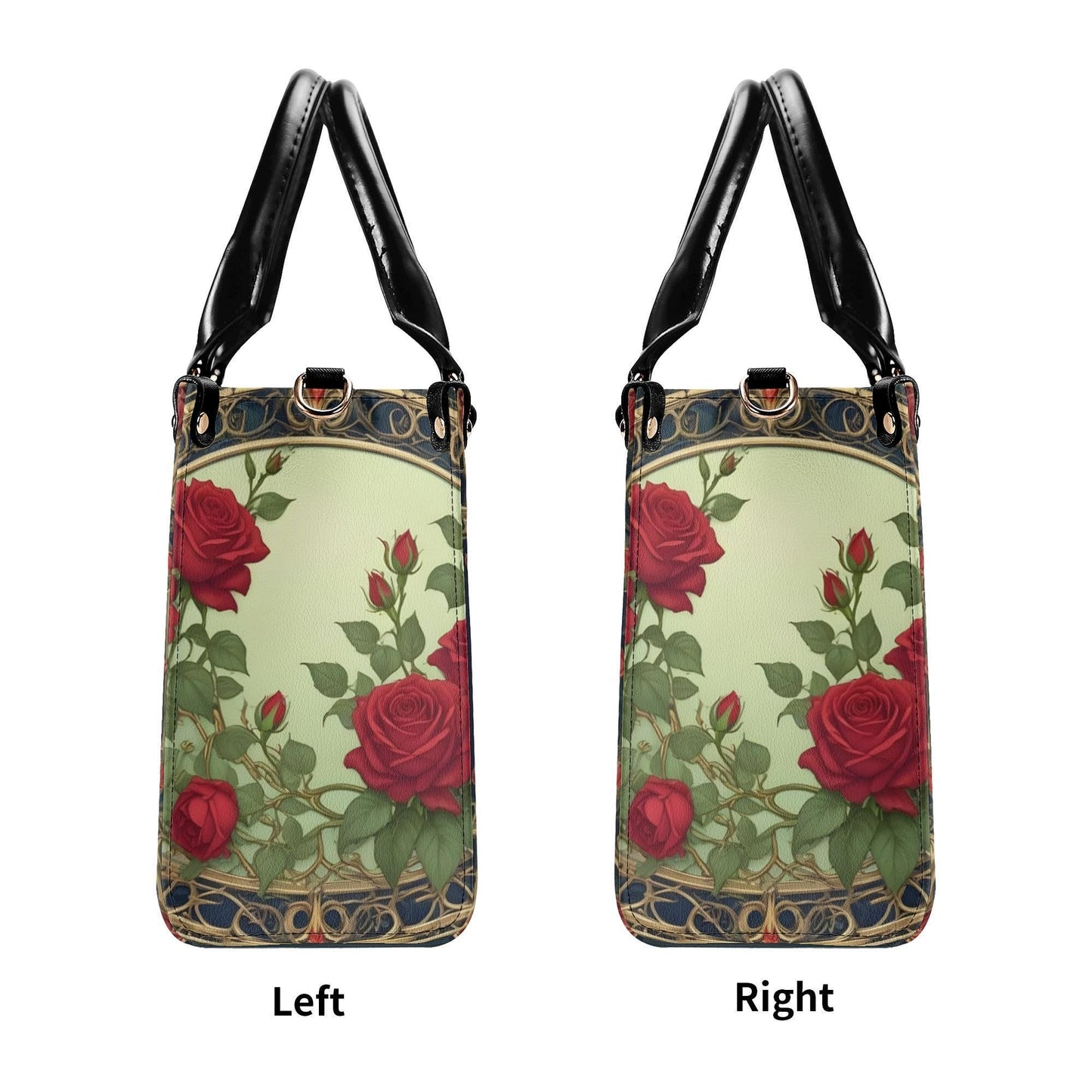 Lush Roses and Vines Bag Cute Crossbody Bag Unique Purse Cute Purse, Luxury Bag Vegan Leather Bags Printed Designer Bag