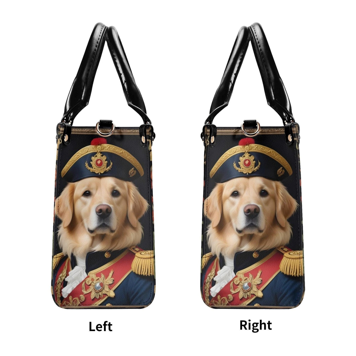 Golden Retriever Napoleon Crossbody Bag - Royal Vegan Leather Purse, Unique Gift for Dog Lovers