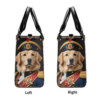 Golden Retriever Napoleon Crossbody Bag - Royal Vegan Leather Purse, Unique Gift for Dog Lovers