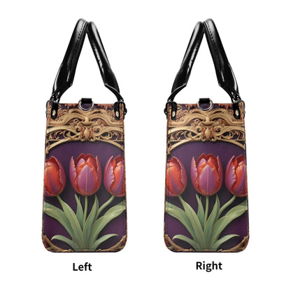 Tulips Bag Cute Crossbody Bag Unique Purse Cute Purse, Luxury Bag Vegan Leather Bags Printed Designer Bag