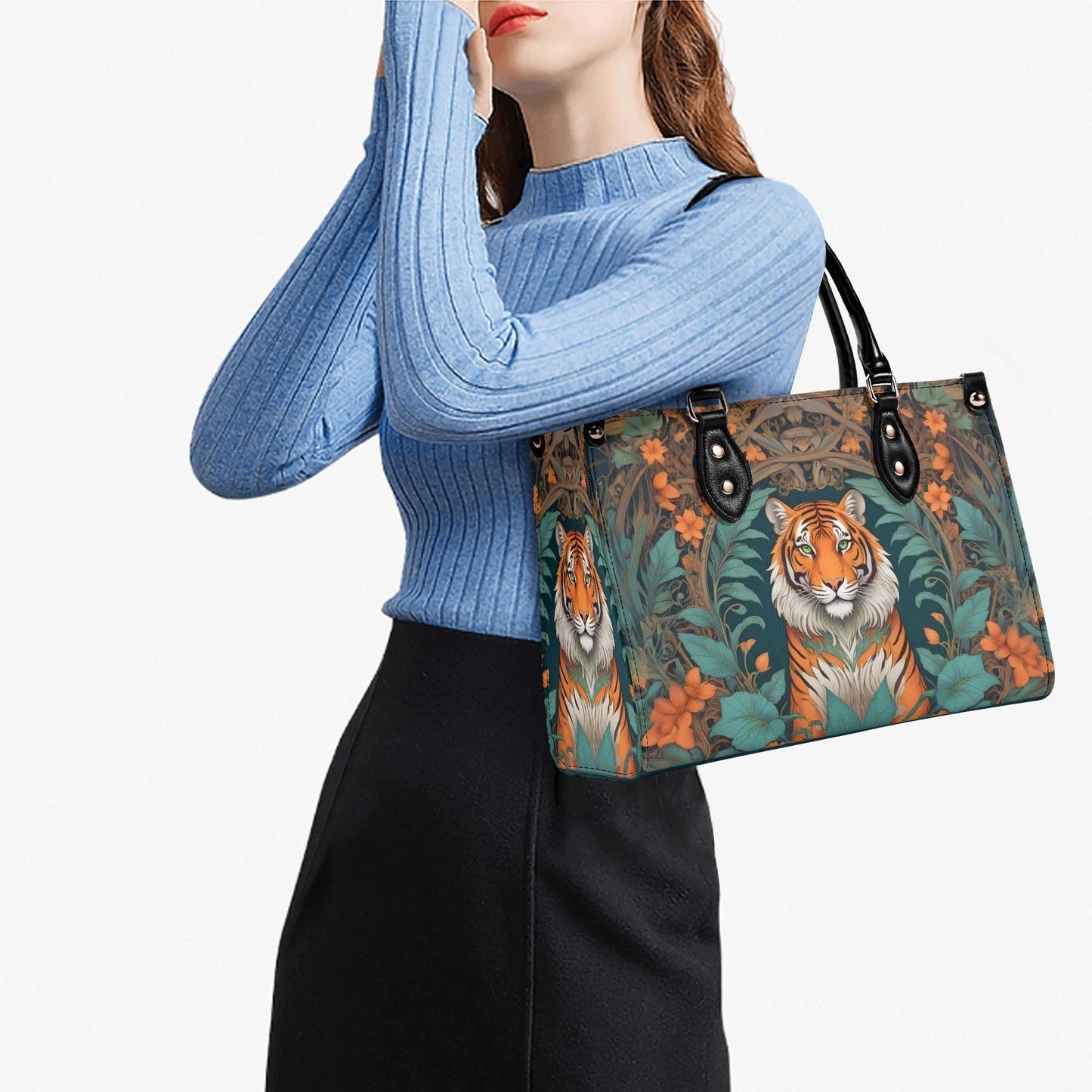 Exotic Tiger Bag Cute Crossbody Bag Unique Purse Cute Purse, Luxury Bag Vegan Leather Bags Printed Designer Bag