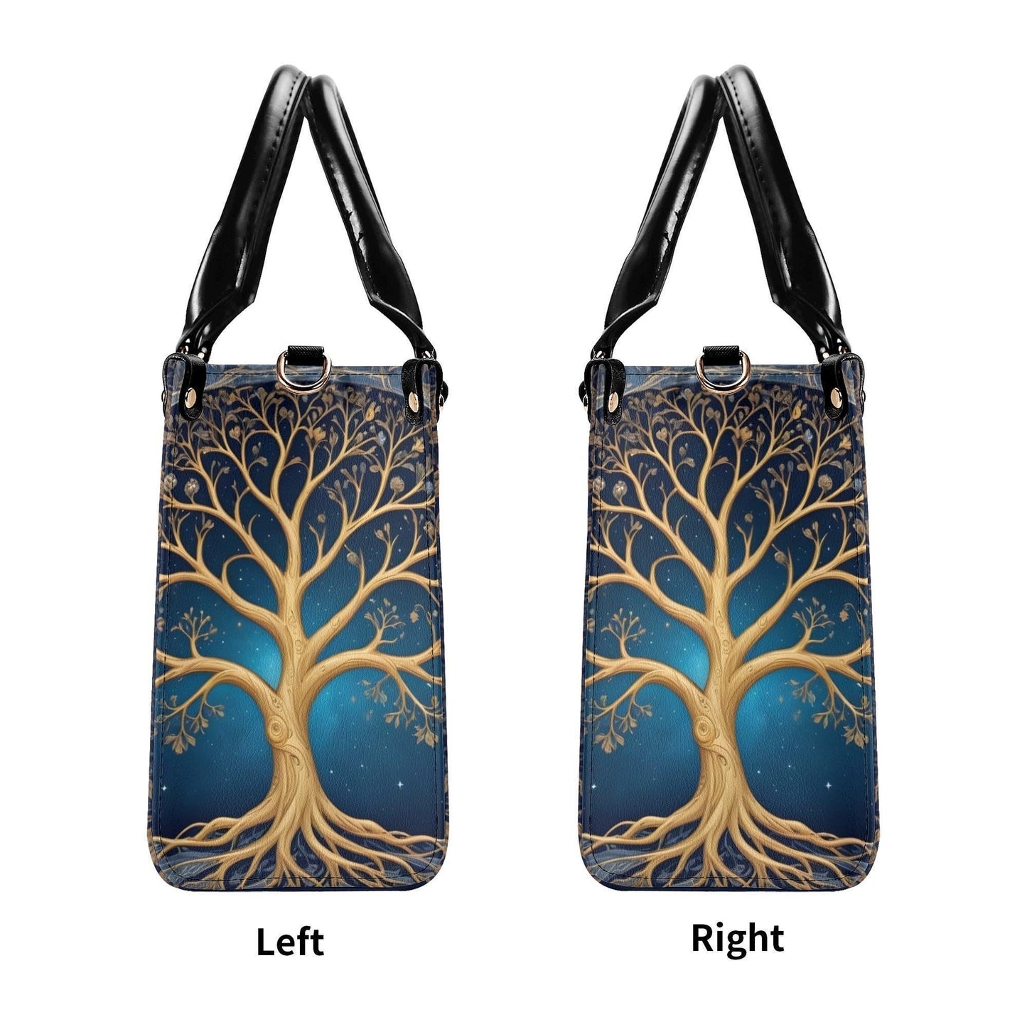 Cosmic Tree of Life Crossbody Bag - Mystical Art Nouveau Vegan Leather Purse, Unique Gift for Women