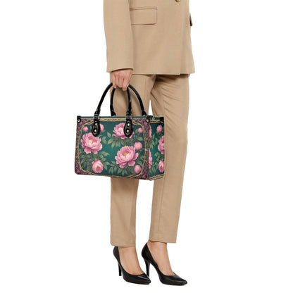 Enchanted Peonies Bag Cute Crossbody Bag Unique Purse Cute Purse, Luxury Bag Vegan Leather Bags Printed Designer Bag