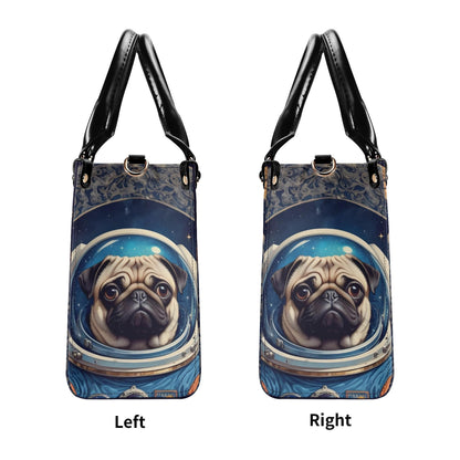 Pug Astronaut Bag Cute Crossbody Bag Unique Purse Cute Purse, Luxury Bag Vegan Leather Bags Printed Designer Bag