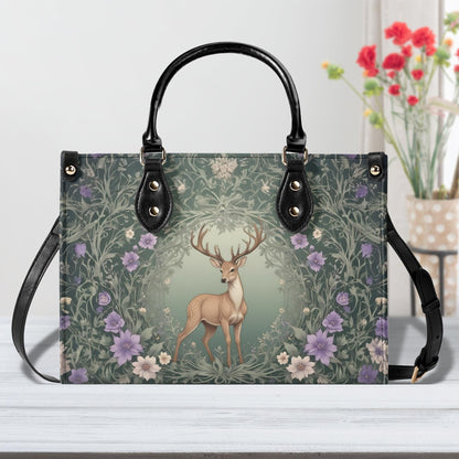 Woodland Deer Bag Cute Crossbody Bag Unique Purse Cute Purse, Luxury Bag Vegan Leather Bags Printed Designer Bag