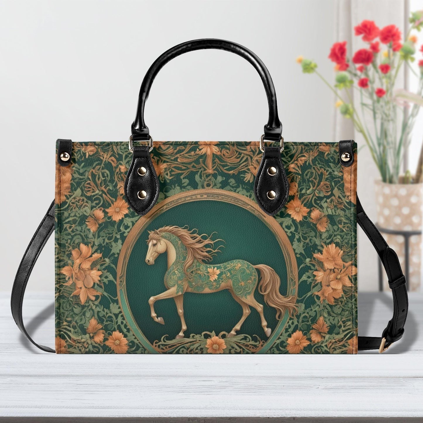 Elegant Horse Bag Cute Crossbody Bag Unique Purse Cute Purse, Luxury Bag Vegan Leather Bags Printed Designer Bag
