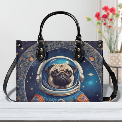 Pug Astronaut Bag Cute Crossbody Bag Unique Purse Cute Purse, Luxury Bag Vegan Leather Bags Printed Designer Bag