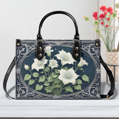 Moonflowers Bag Cute Crossbody Bag Unique Purse Cute Purse, Luxury Bag Vegan Leather Bags Printed Designer Bag
