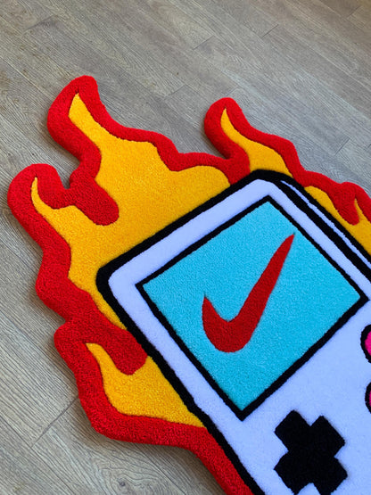 Custom Tufted Rugs.Game Boy Rug.Rugs for bedroom aesthetic.Fire rug.Logo rugs.Cute rugs.Funny rugs.Gifts for them.Customized.hypebeast rugs.
