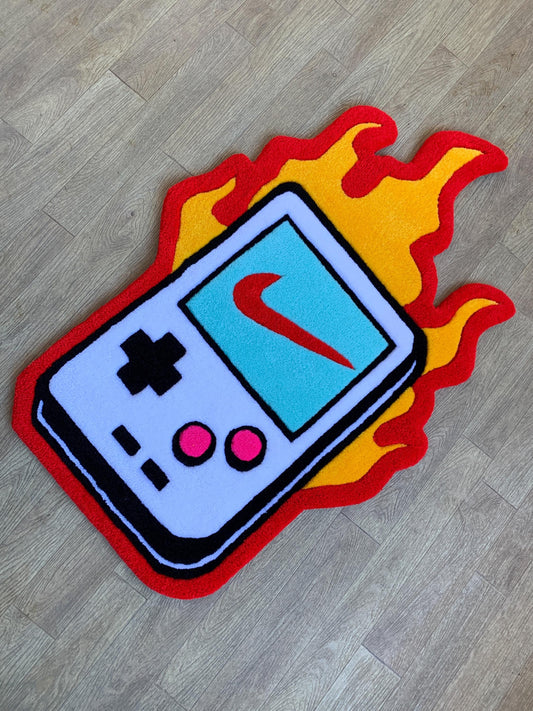 Custom Tufted Rugs.Game Boy Rug.Rugs for bedroom aesthetic.Fire rug.Logo rugs.Cute rugs.Funny rugs.Gifts for them.Customized.hypebeast rugs.
