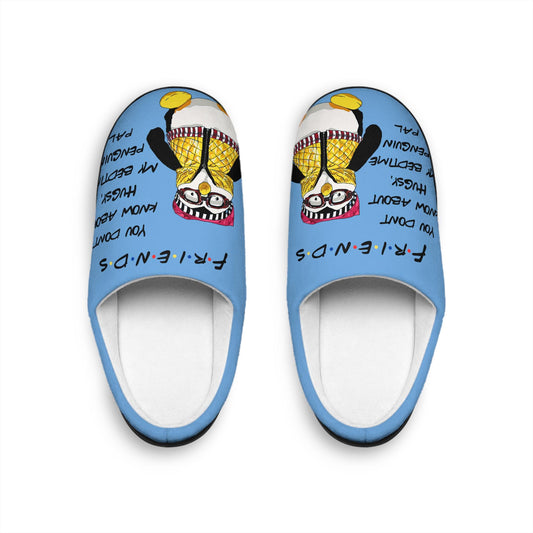 Friends TV Show Slippers, Women's Indoor Slippers, Hugsy slippers, Joey, Bedtime penguin pal, comfy slippers Friends Gift
