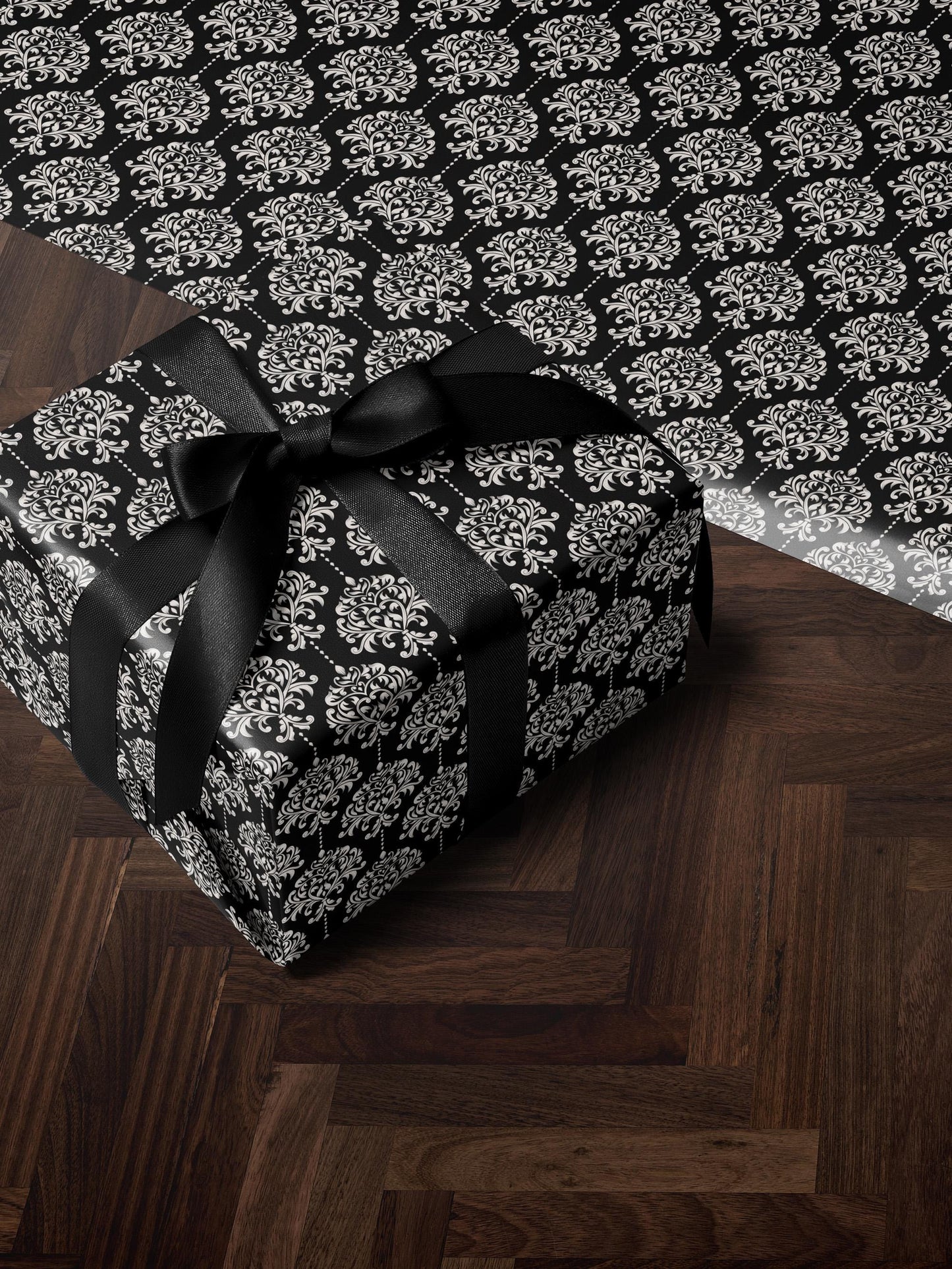 Elegant Damask Wrapping Paper Wedding Gift Wrap Paper Anniversary Gift for Her Holiday Wrapping Paper Romantic Gift Bridal Shower Gift