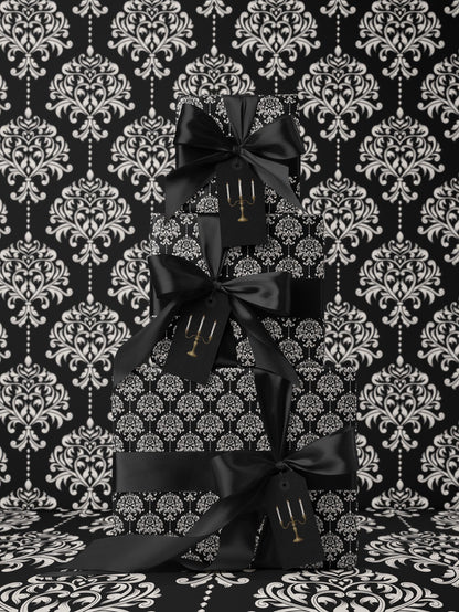 Elegant Damask Wrapping Paper Wedding Gift Wrap Paper Anniversary Gift for Her Holiday Wrapping Paper Romantic Gift Bridal Shower Gift