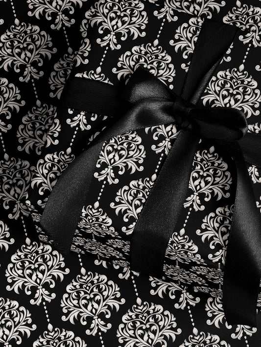 Elegant Damask Wrapping Paper Wedding Gift Wrap Paper Anniversary Gift for Her Holiday Wrapping Paper Romantic Gift Bridal Shower Gift