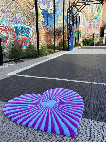 Tufted Heart Rug / 3d Custom Rug / 100% Handmade Gift , Valentine Day