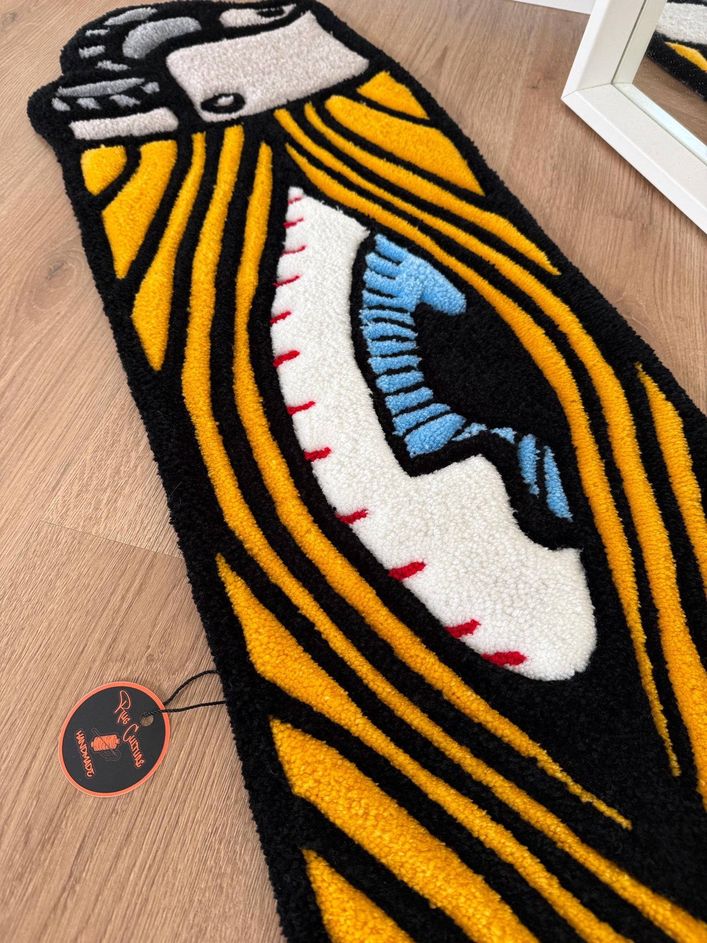 Yellow Lighter Handmade Rug | Custom Rug, Lighter Rug, Tufted Rug, tufting rug, Home Decor