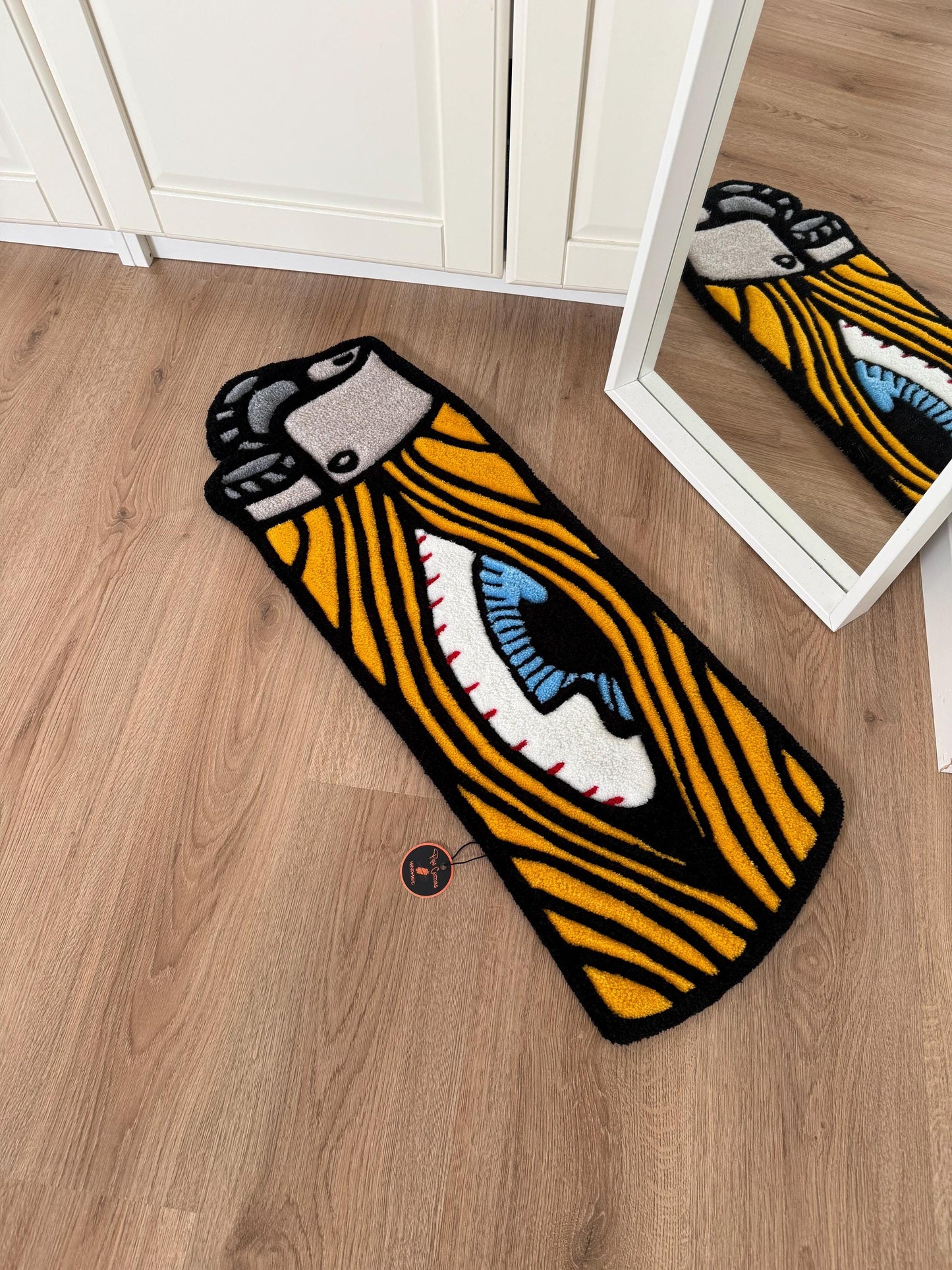 Yellow Lighter Handmade Rug | Custom Rug, Lighter Rug, Tufted Rug, tufting rug, Home Decor