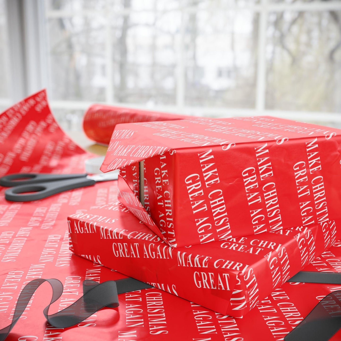 Trump Make Christmas Great Again Wrapping Paper, Trump Christmas Gift Wrap Paper, Republican Wrapping Paper, Trump Santa Wrapping Paper