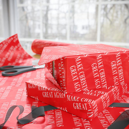 Trump Make Christmas Great Again Wrapping Paper, Trump Christmas Gift Wrap Paper, Republican Wrapping Paper, Trump Santa Wrapping Paper