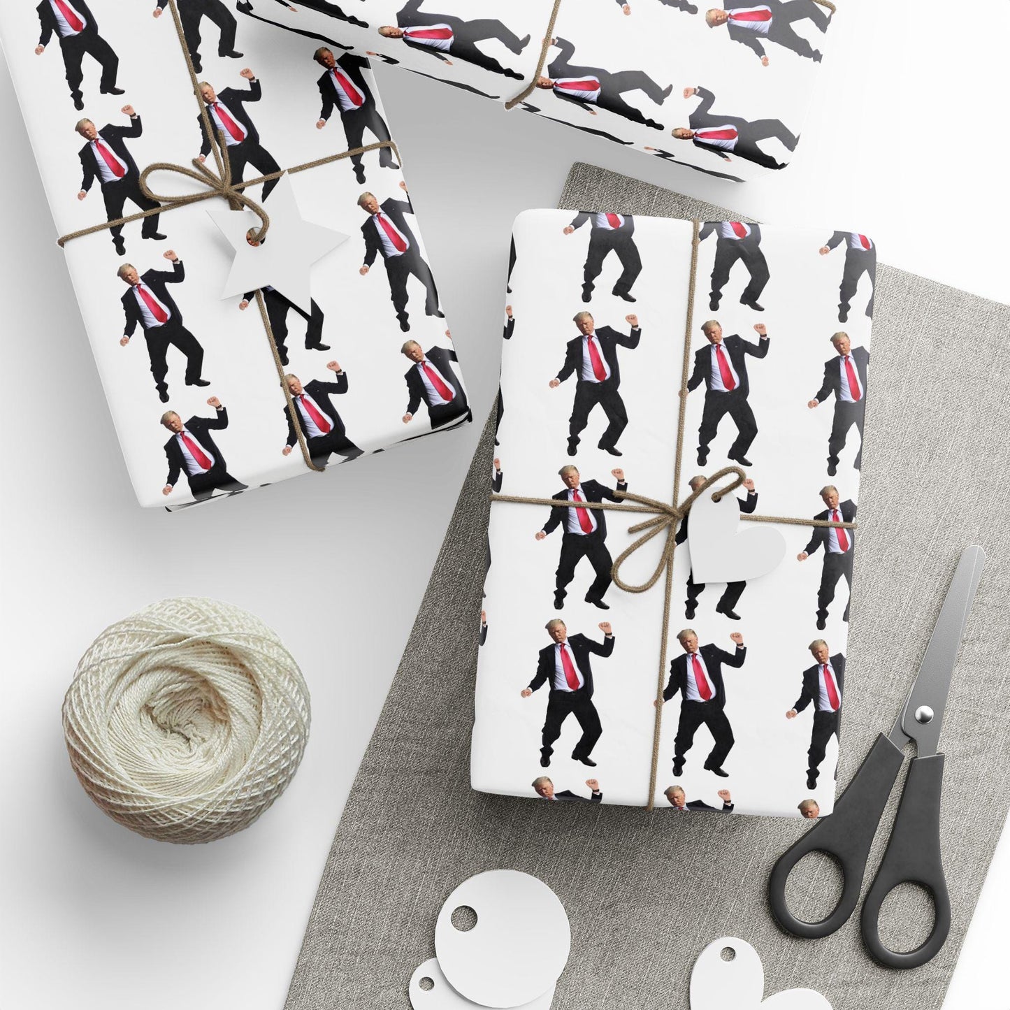 Wrapping Papers, Christmas Gift Wrap, Trump 47 Dancing Republican Gag Gift, Funny Paper, White Elephant Gifts
