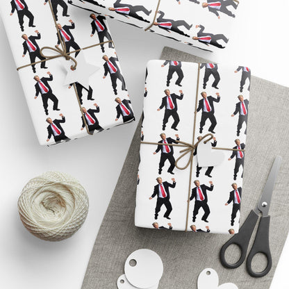 Wrapping Papers, Christmas Gift Wrap, Trump 47 Dancing Republican Gag Gift, Funny Paper, White Elephant Gifts