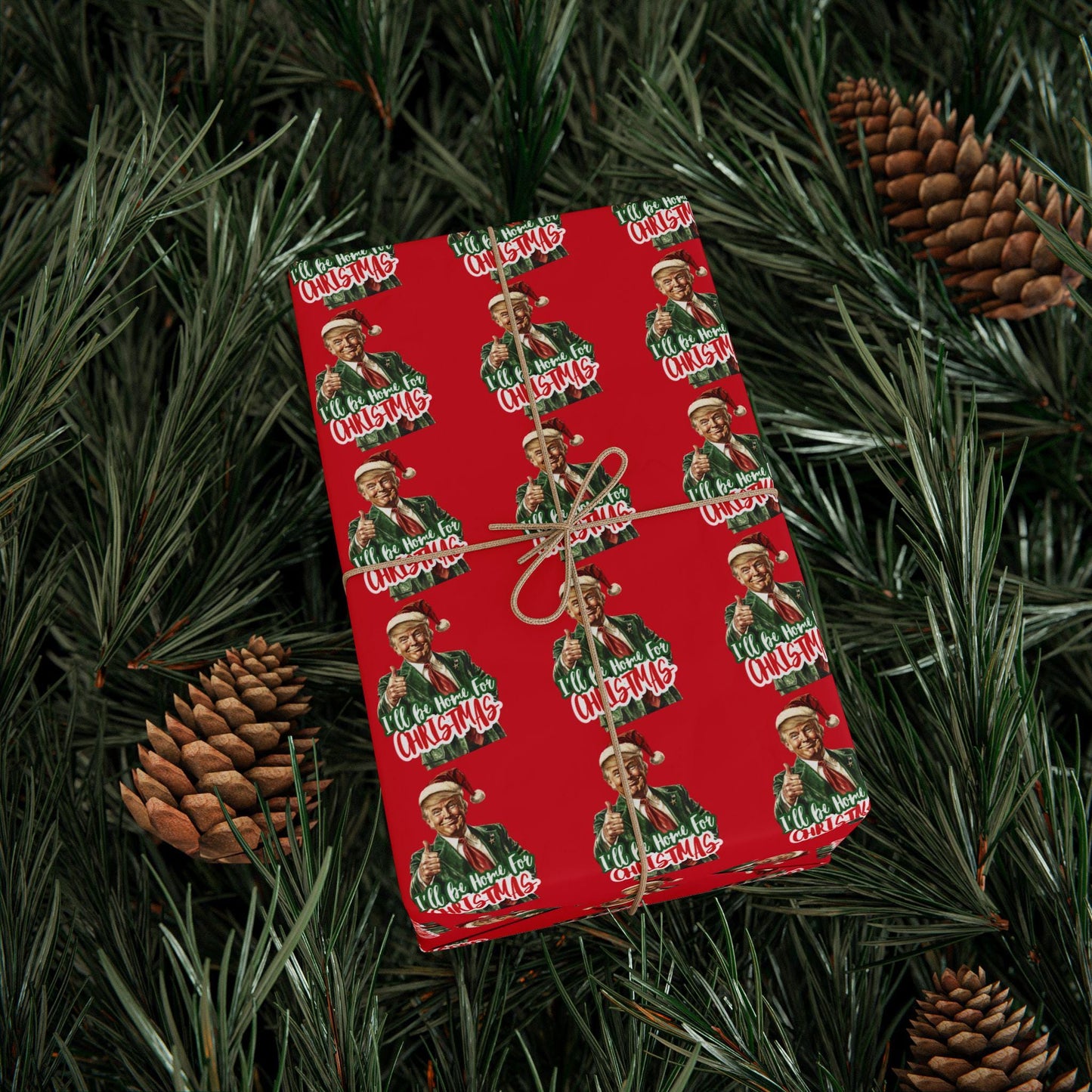 Trump  Wrapping Paper, Trump Christmas Gift Wrap Paper, Republican Wrapping Paper, Trump Santa Wrapping Paper