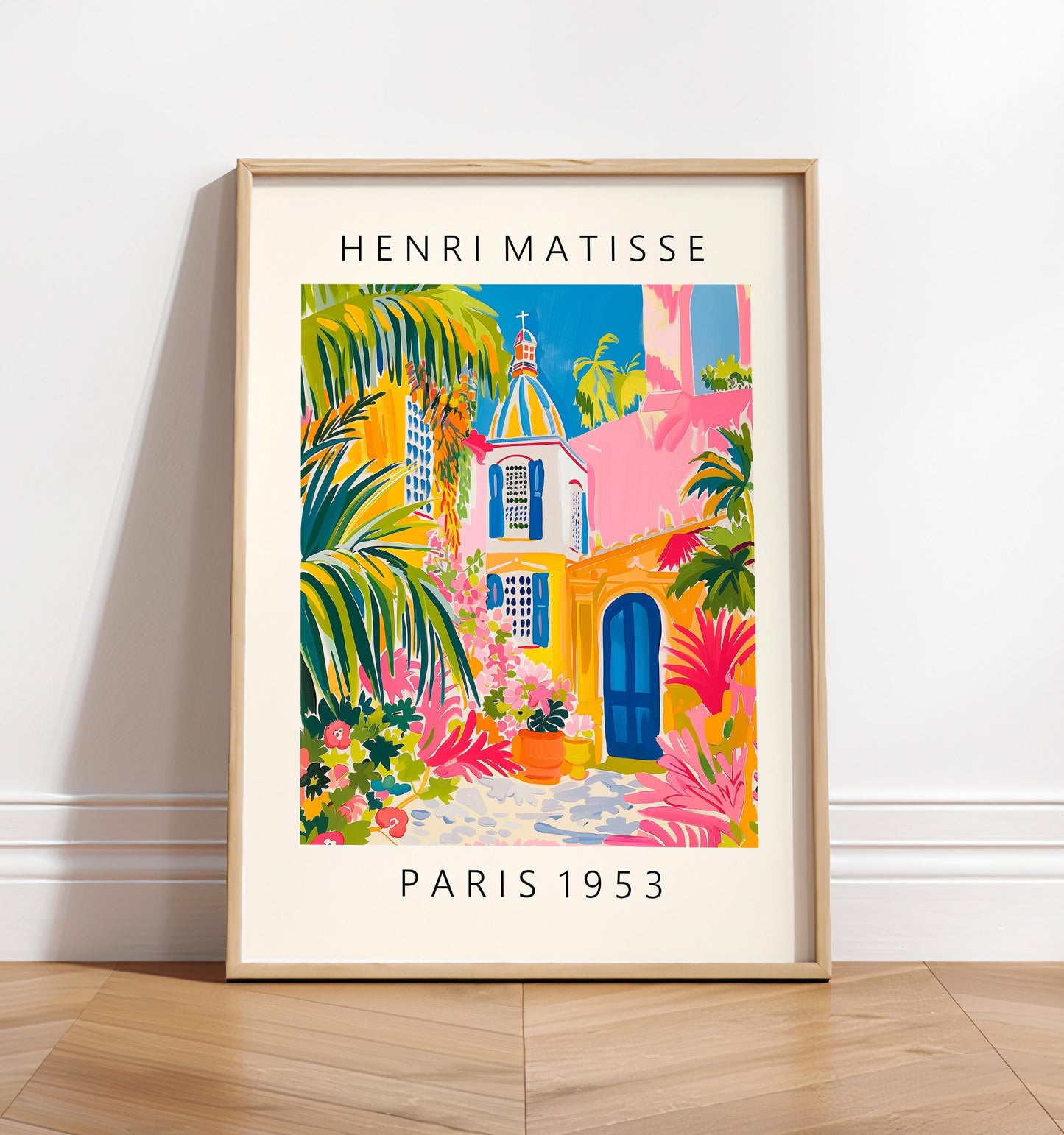 Matisse Inspired Church Art Print: Mid-Century Modern Catholic Poster