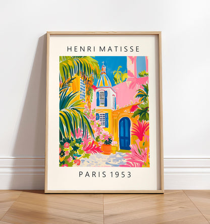 Matisse Inspired Church Art Print: Mid-Century Modern Catholic Poster