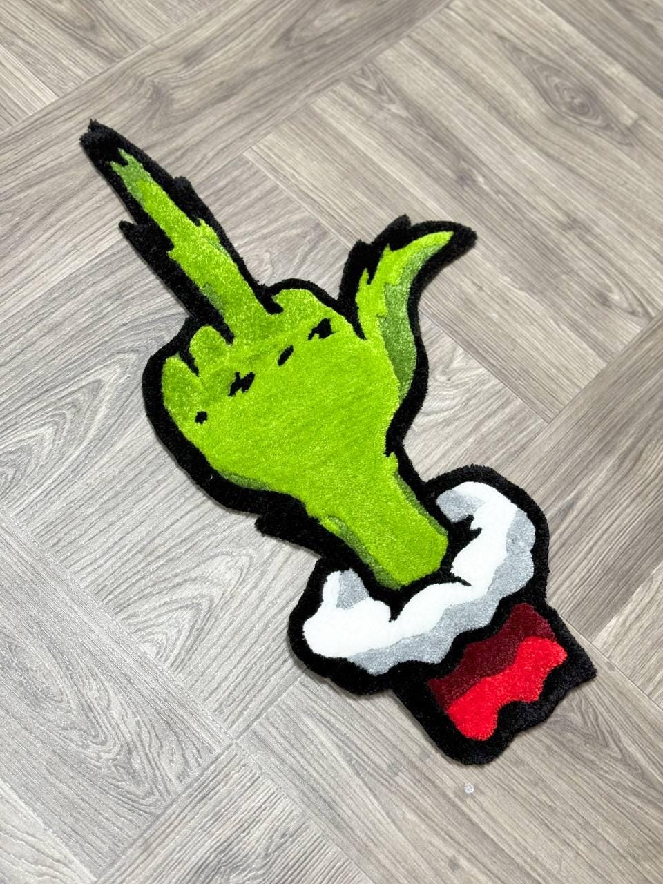 Grinch Rug/Tufted Grinch Rug/Rugs for bedroom aesthetic/custom rugs/hypebeast rug/handmade rugs/cool rug/Handmade rug/Christmas Gifts rugs