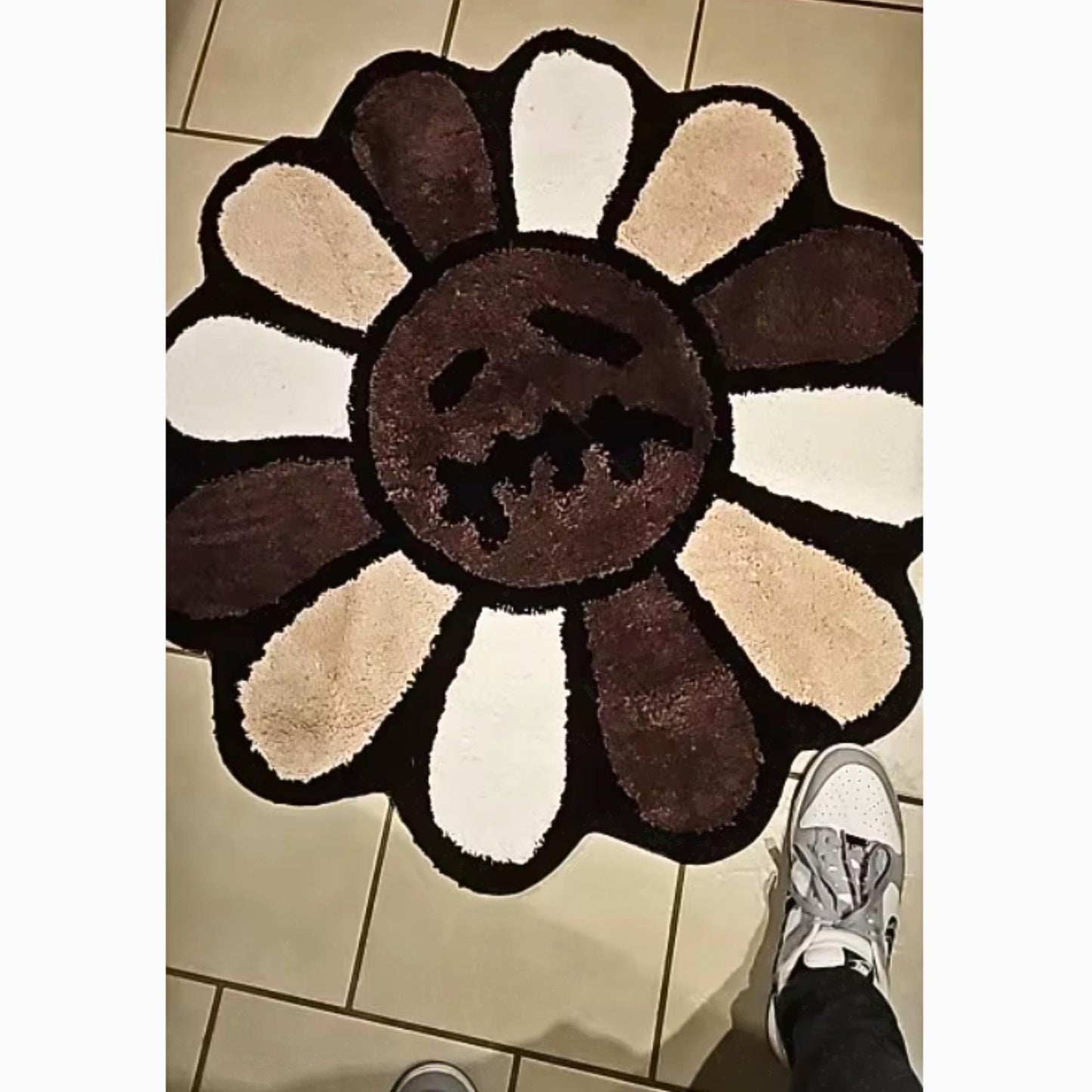Tufted Flower Rug - Travis Scott x Murakami Rug -Cactus Jack - Travis Scott Tufted Rug - Smiling Face Tufted Rug for Halloween