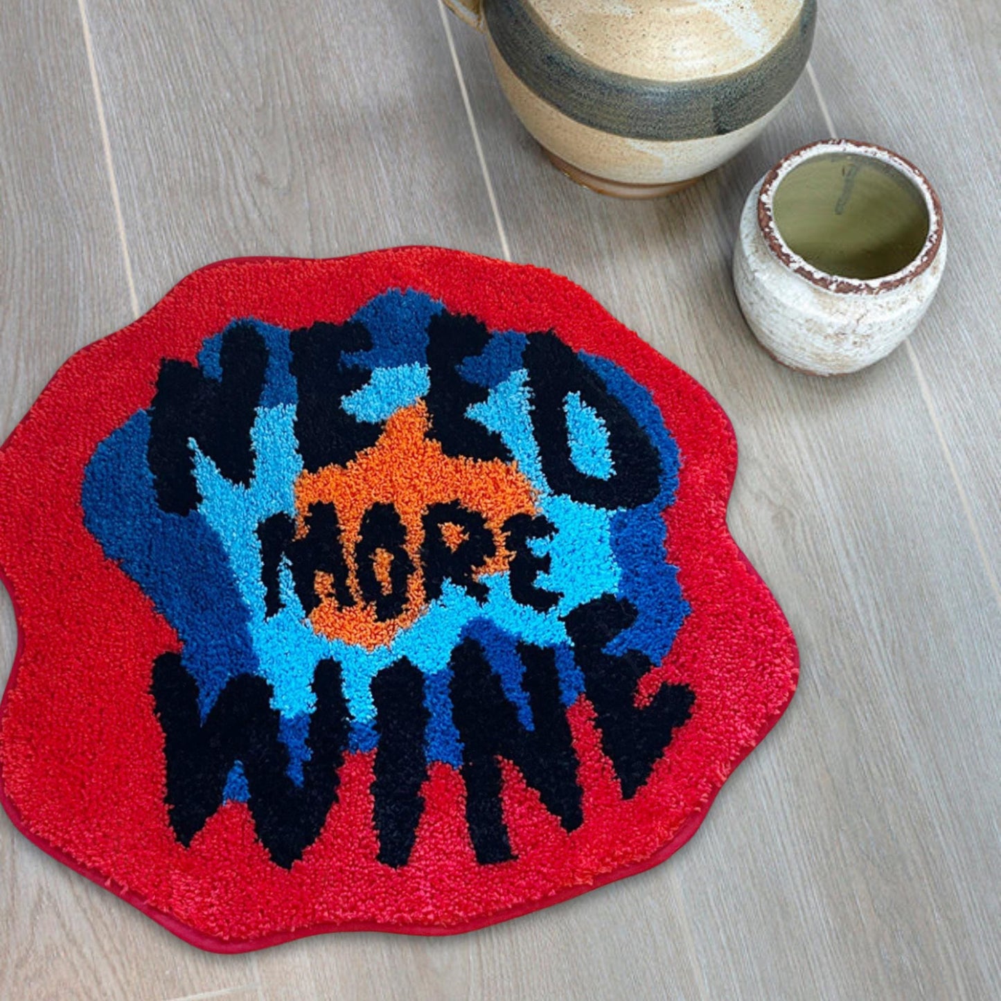 Need More Wine Nordic Letters Hallway Mat Tufted Rug Living Room Carpet Bathroom Mat Soft Bedroom Floor Pad Doormat Cartoon Anime