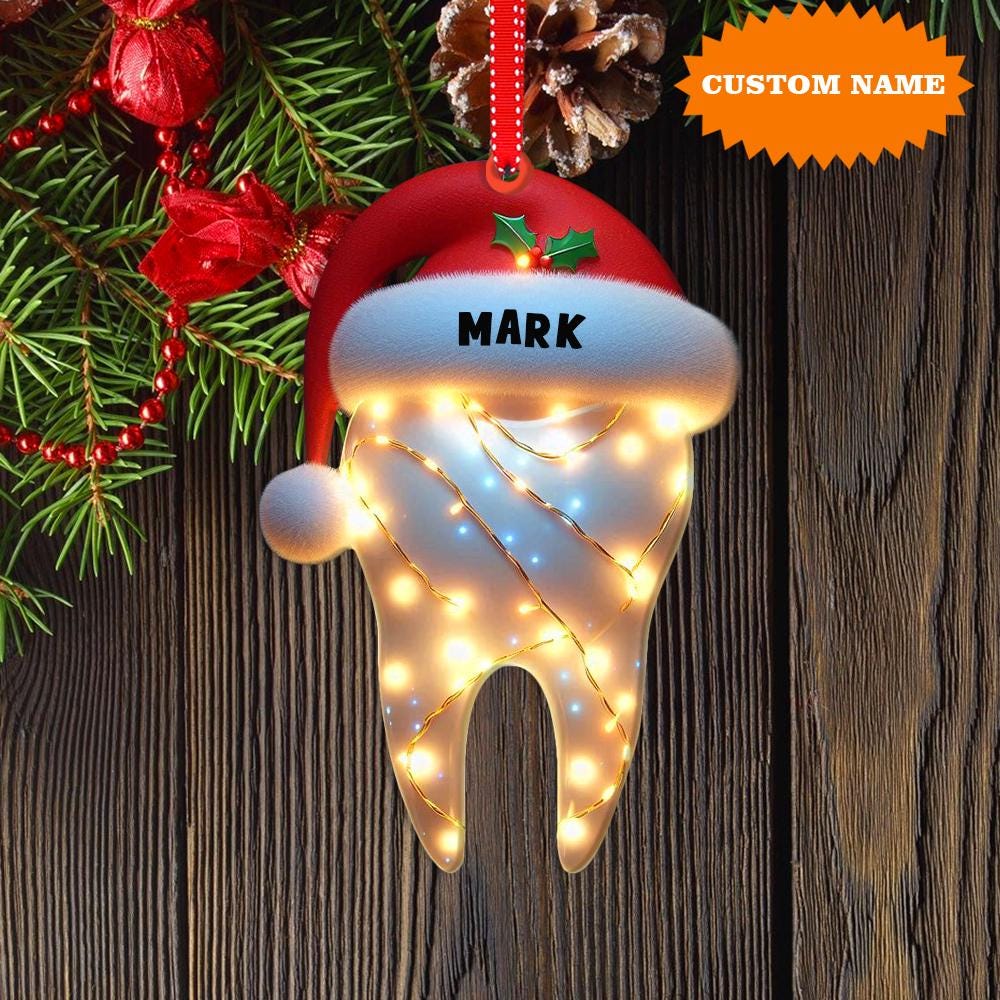 Personalized Teeth Dentist Christmas Ornament, Dentist Christmas Gift, Gift For Teeth Lover, Dental Squad Ornament, Christmas Gift