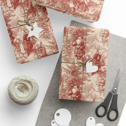 Vintage Christmas Toile Gift Wrap Holiday Gift Wrapping Paper Christmas Gift Wrap Xmas Christmas Vintage Victorian Roll Gift Wrap Paper