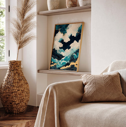 Japanese Waves Art Print: Ukiyo-e Style Ocean Landscape