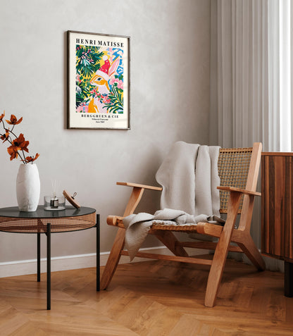 Matisse Rabbit Christmas Print: Funny Festive Wall Art