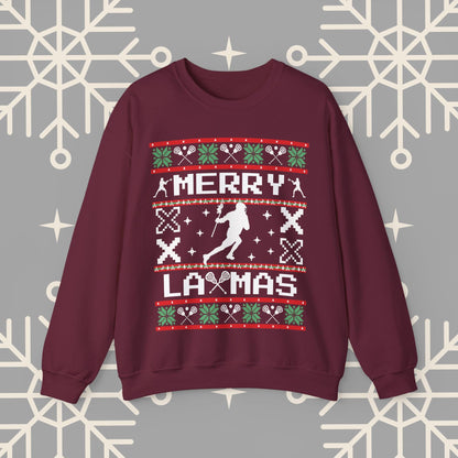 Lacrosse Ugly Christmas , Lacrosse Christmas Sweatshirt, Funny LAX Shirt, Sports Themed Holiday Crewneck, Gift for Lacrosse Player