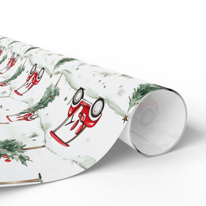 Golf Cart Wrapping Paper Christmas Holiday Golf Lovers Gift Wrap Roll, Glossy Wrapping Paper Golf Gift Wrapping Roll Golfer Gifts