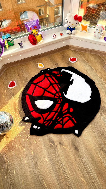 Head Tufted Rug – Cute Puffy Rug, Handmade Fluffy Decor, Kids Room or Bedroom Rug, Unique Gift for Comic Fans