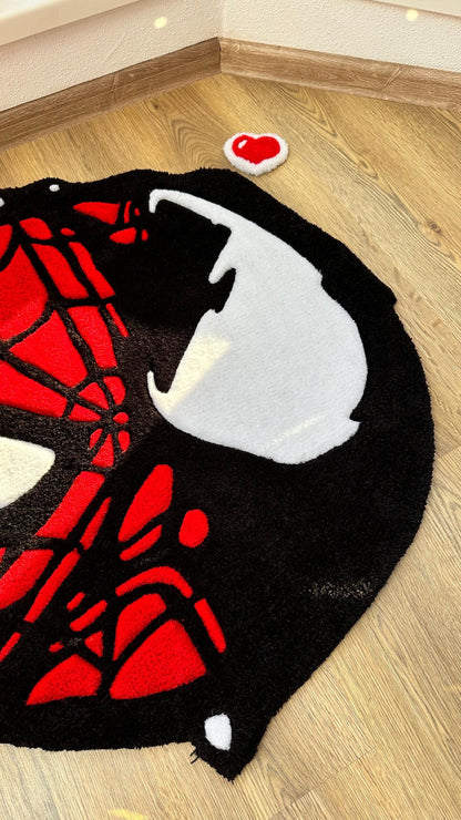 Head Tufted Rug – Cute Puffy Rug, Handmade Fluffy Decor, Kids Room or Bedroom Rug, Unique Gift for Comic Fans