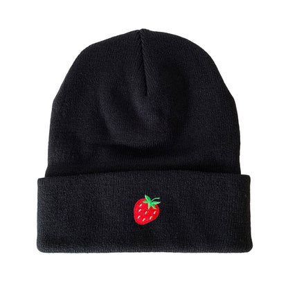 Strawberry Embroidered Beanie Winter Beanie