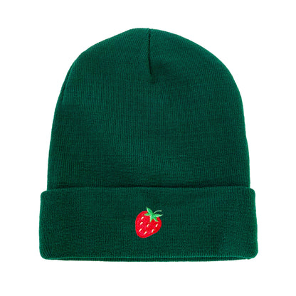 Strawberry Embroidered Beanie Winter Beanie