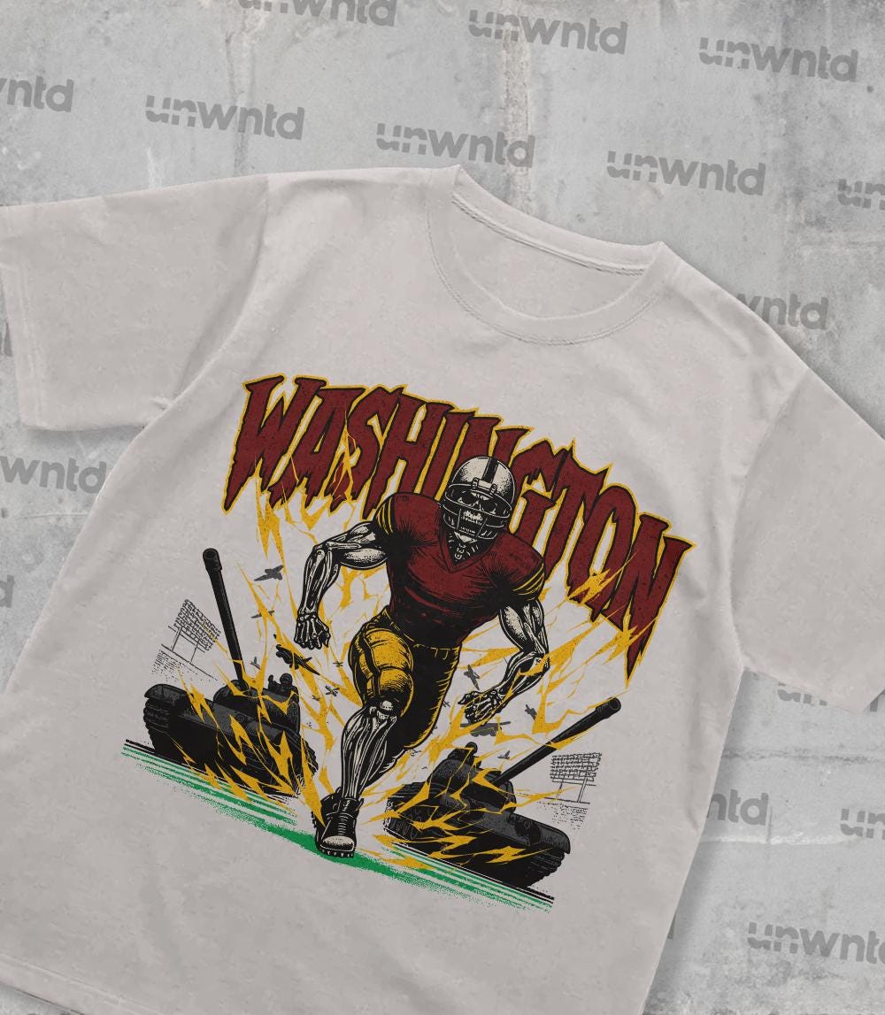 Washington Football Shirt - Graphic Tees - Skeleton Shirt - Merch Tee - Gift Shirt - Bootleg Shirt - Skeleton Football Shirt - Commanders