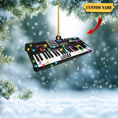Electric Keyboard Acrylic Ornament, Electric Piano, Christmas Ornaments 2024, Music Lovers, Musical Instrument 2024