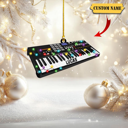 Electric Keyboard Acrylic Ornament, Electric Piano, Christmas Ornaments 2024, Music Lovers, Musical Instrument 2024